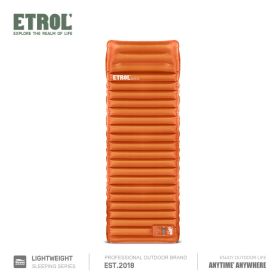 Camping Sleeping Pad; Inflatable Sleeping Mat With Pillows; Waterproof Lightweight Mattress; Folding Bed Cushion For Backpack Travel Hiking Camping Wi (Color: Orange)