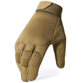 Tactical Gloves Camo Military Army Cycling Glove Sport Climbing Paintball Shooting Hunting Riding Ski Full Finger Mittens Men (Color: A9 Brown, size: L)