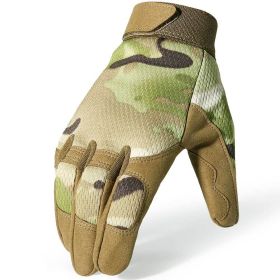 Tactical Gloves Camo Military Army Cycling Glove Sport Climbing Paintball Shooting Hunting Riding Ski Full Finger Mittens Men (Color: A9 Multicam, size: M)